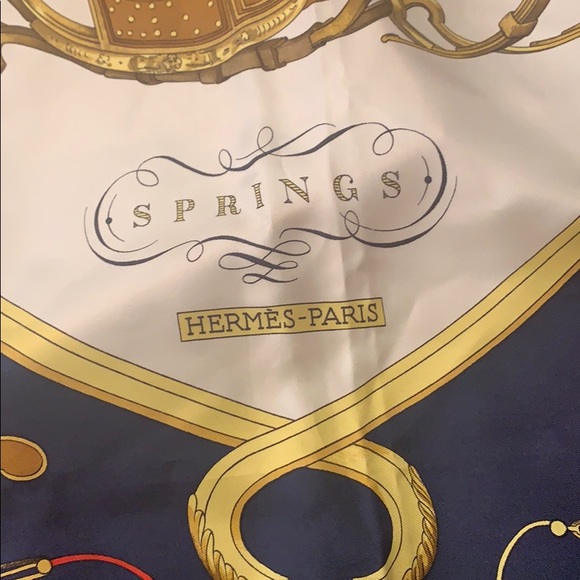 💯 Authentic Hermes Ledoux Springs Carriage Scarf - Picture 3 of 12